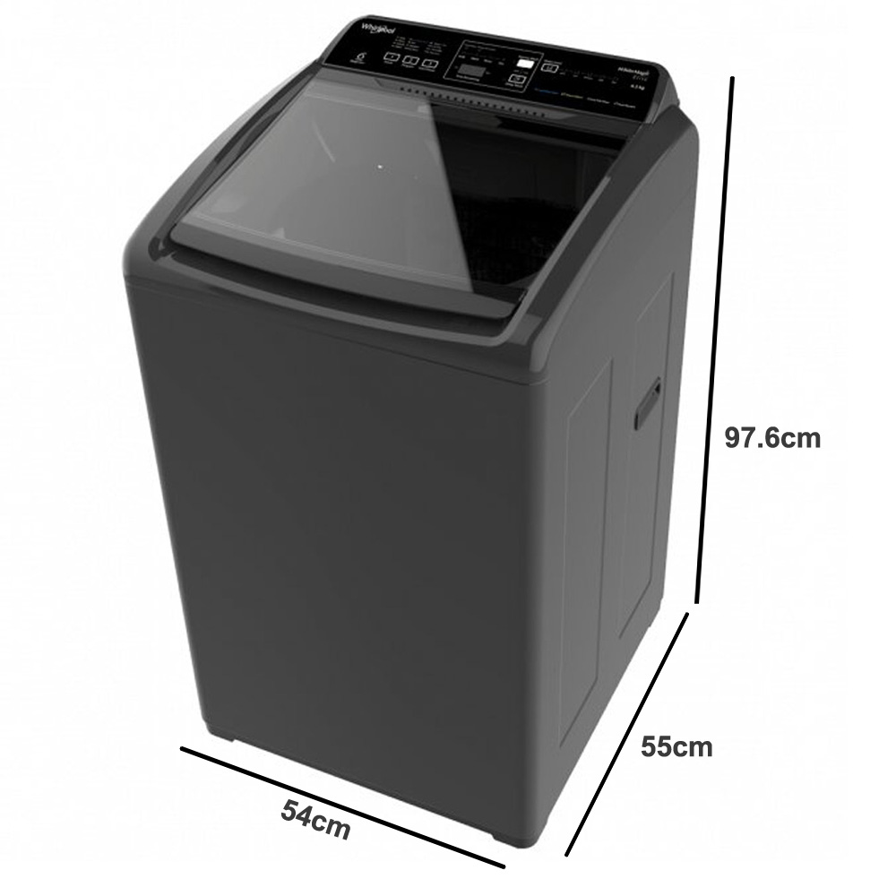 Whirlpool 7.5 KG Fully Automatic Top Load Machine with Hard Water Wash, Zero Pressure Fill and 5 Star Rating, Grey, Whitemagic Elite Plus Whirlpool 7.5 KG Fully Automatic Top Load Machine with Hard Water Wash, Zero Pressure Fill and 5 Star Rating, Grey, Whitemagic Elite Plus - Image 8