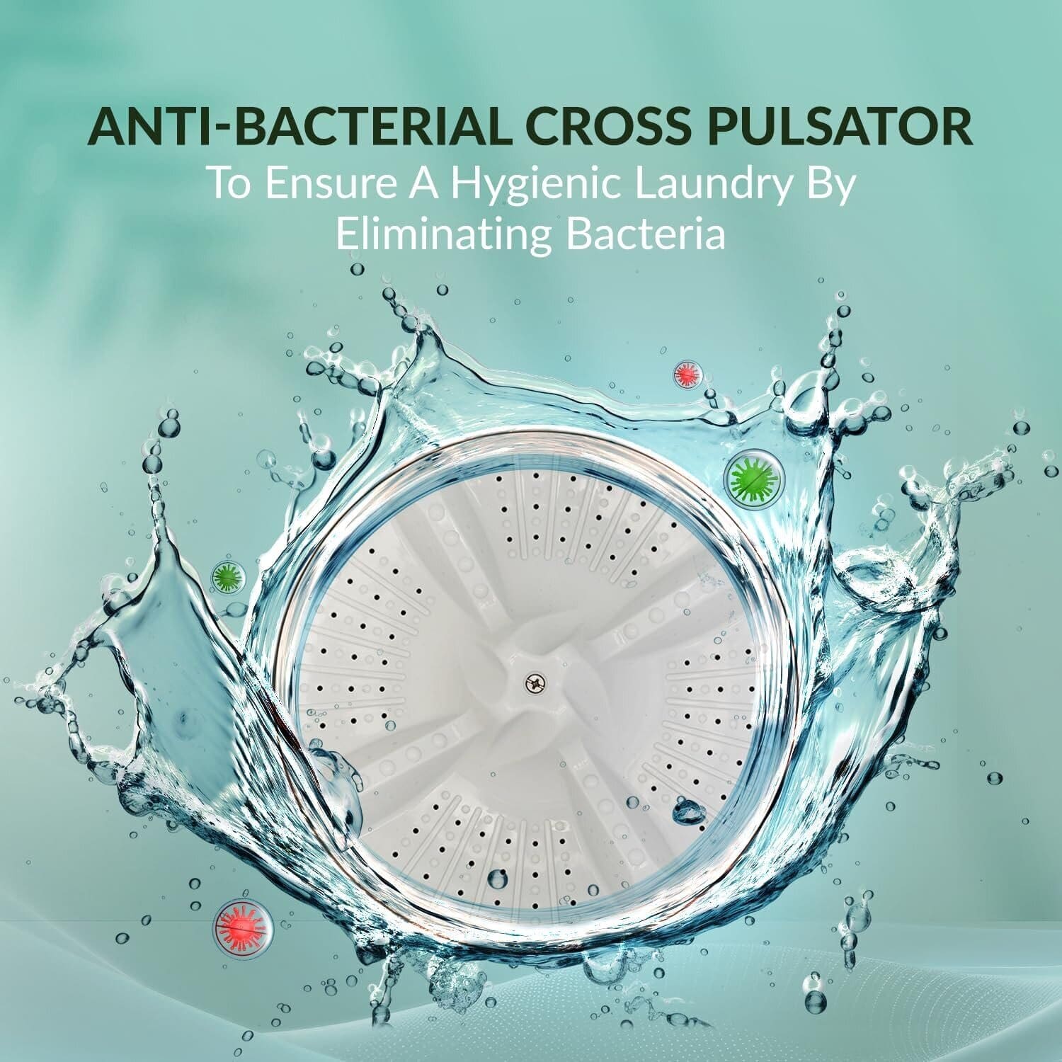 Haier 8.5 KG Semi Automatic Machine with Soft fall Close Door and Vortex Pulsator, Black, HTW85-178BK - Image 8