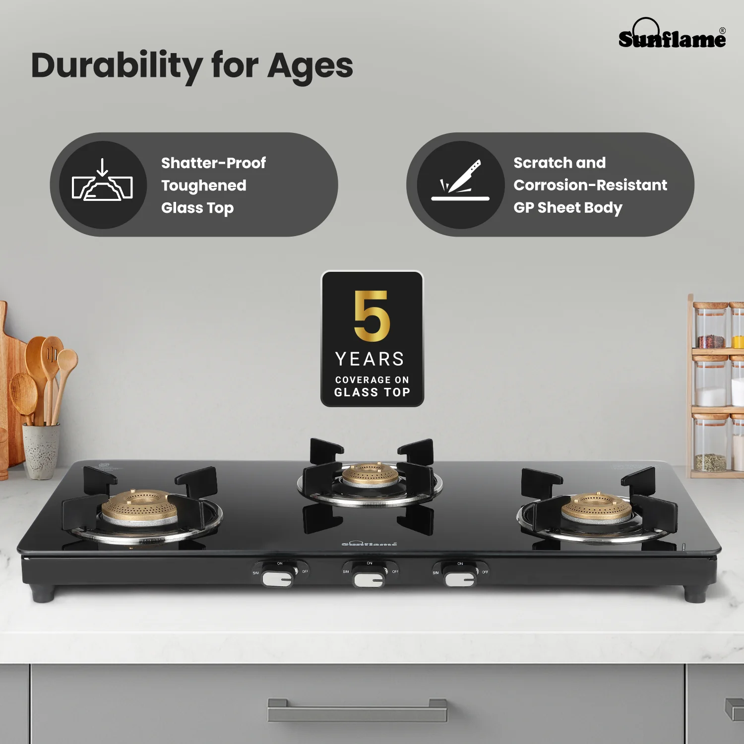 Sunflame Free-standing Cooktop GT GENIAL 3B Sunflame Free-standing Cooktop GT GENIAL 3B - Image 8