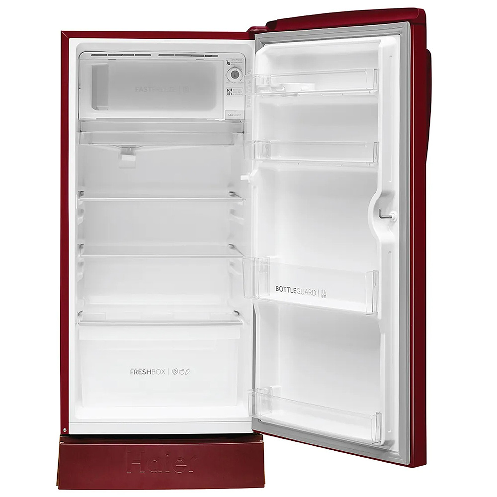 Haier 175 Litre 2 Star Single Door Refrigerator, Red Lotus, HRD-1962PRL-N - Image 4