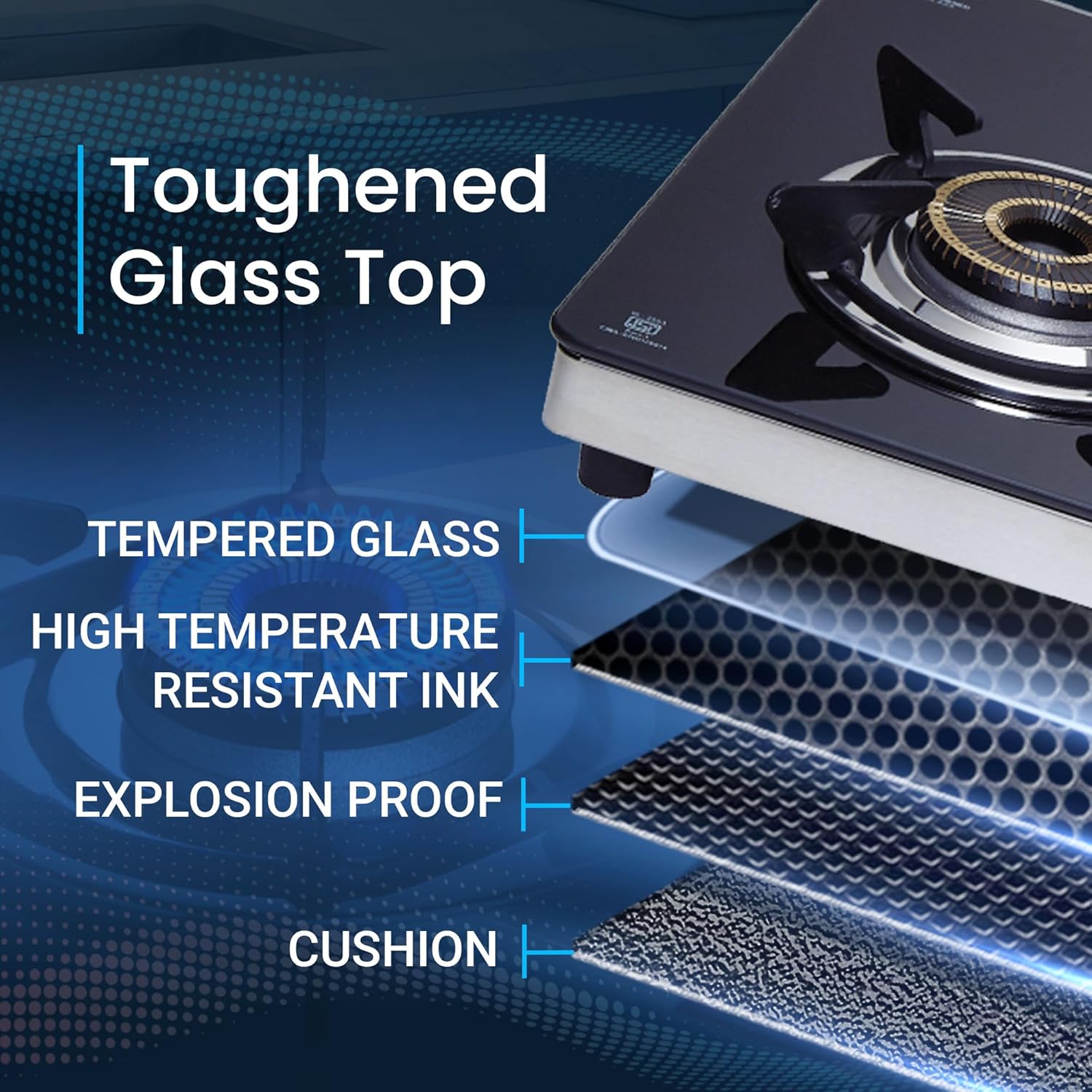 Elica Free-standing Cooktop 773 CT Vetro DT Series Elica Free-standing Cooktop 773 CT Vetro DT Series - Image 6