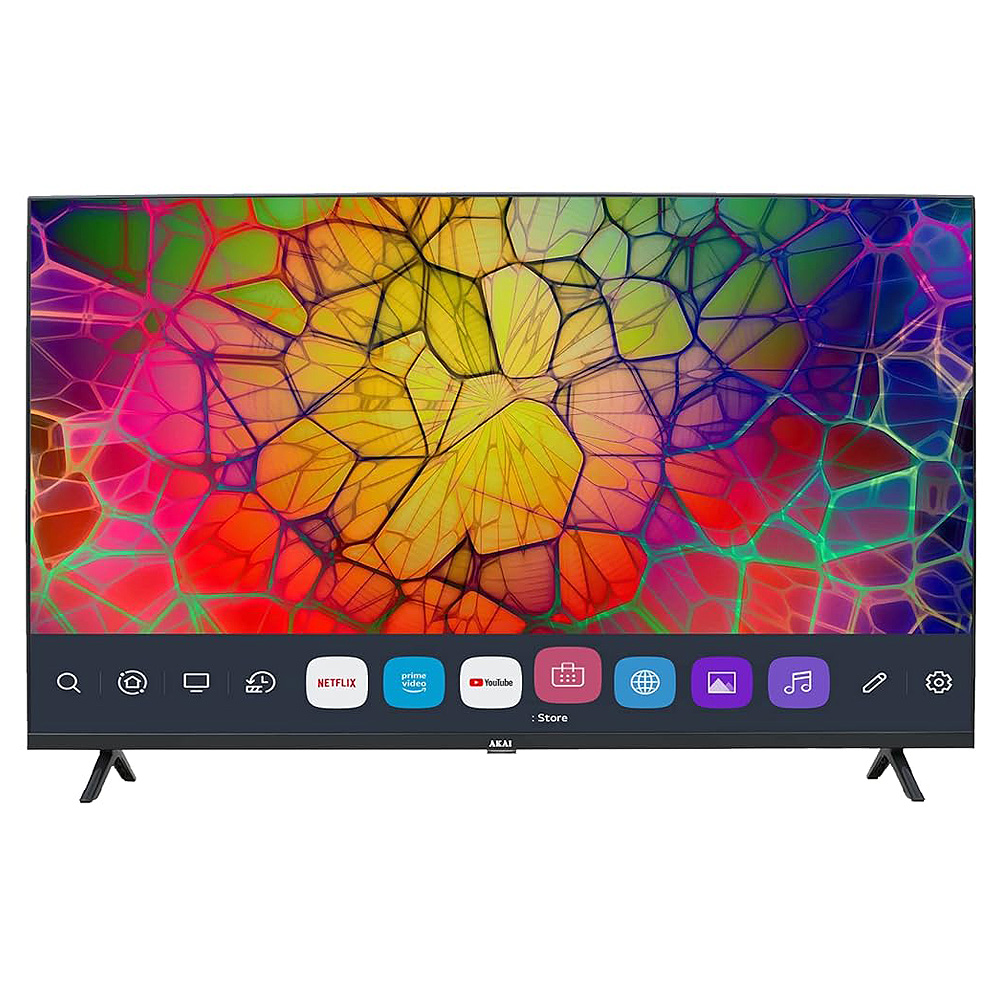 Akai Q-LED Google TV with Atmos Sound, 60Hz Refresh Rate, HDR 10, Bezelless Design Display, Black, AL-GQU-SFWS-AL43GQU-SFWS - Image 1