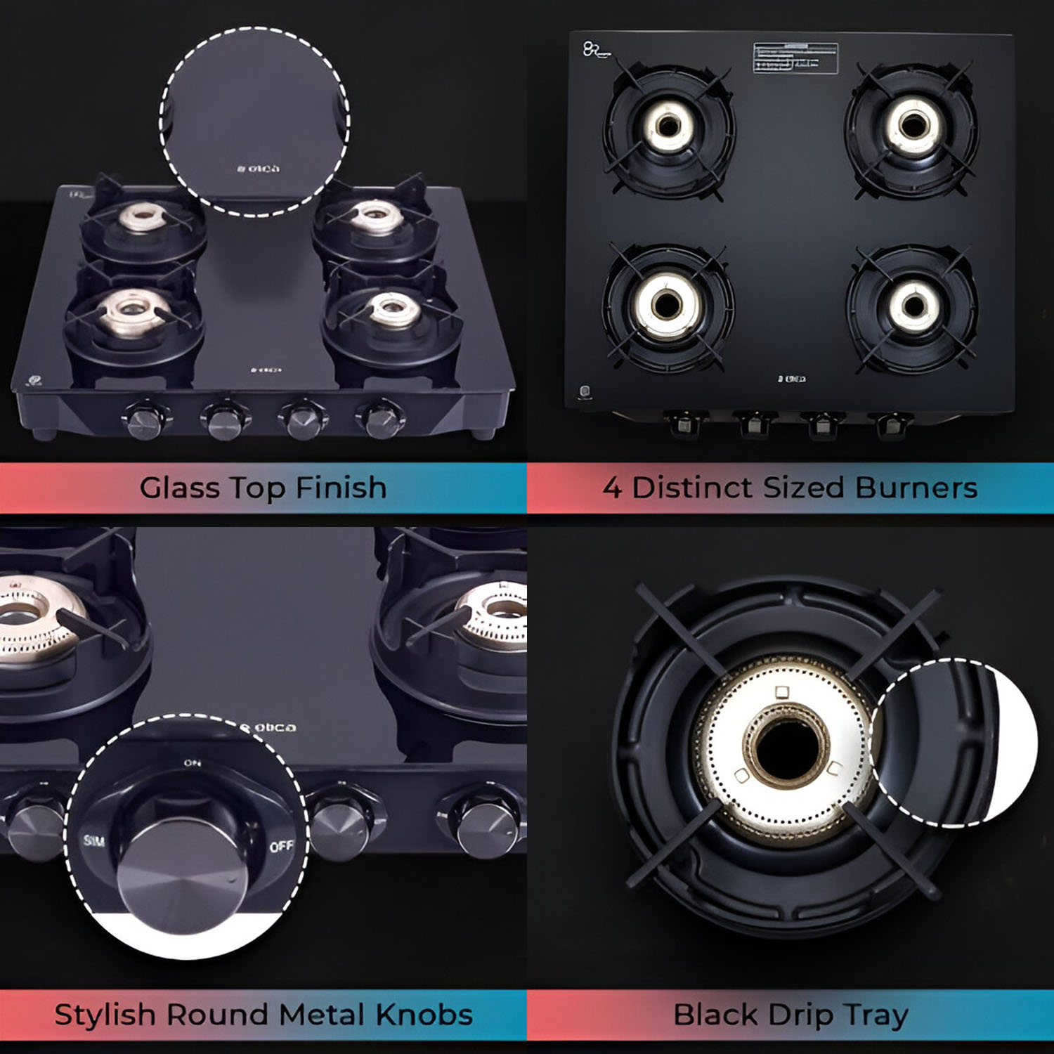 Elica Free-standing Cooktop Crest 460J Nero Elica Free-standing Cooktop Crest 460J Nero - Image 6