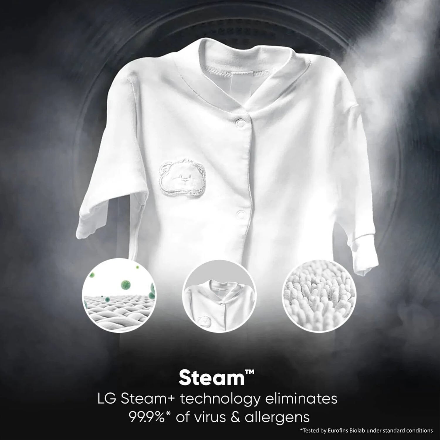 LG 9 KG 1400 RPM Fully Automatic Front Load Machine with AI Direct Drive Motor, Steam, Smart Diagnostics, Middle Black, FHV1409Z4M - Image 15