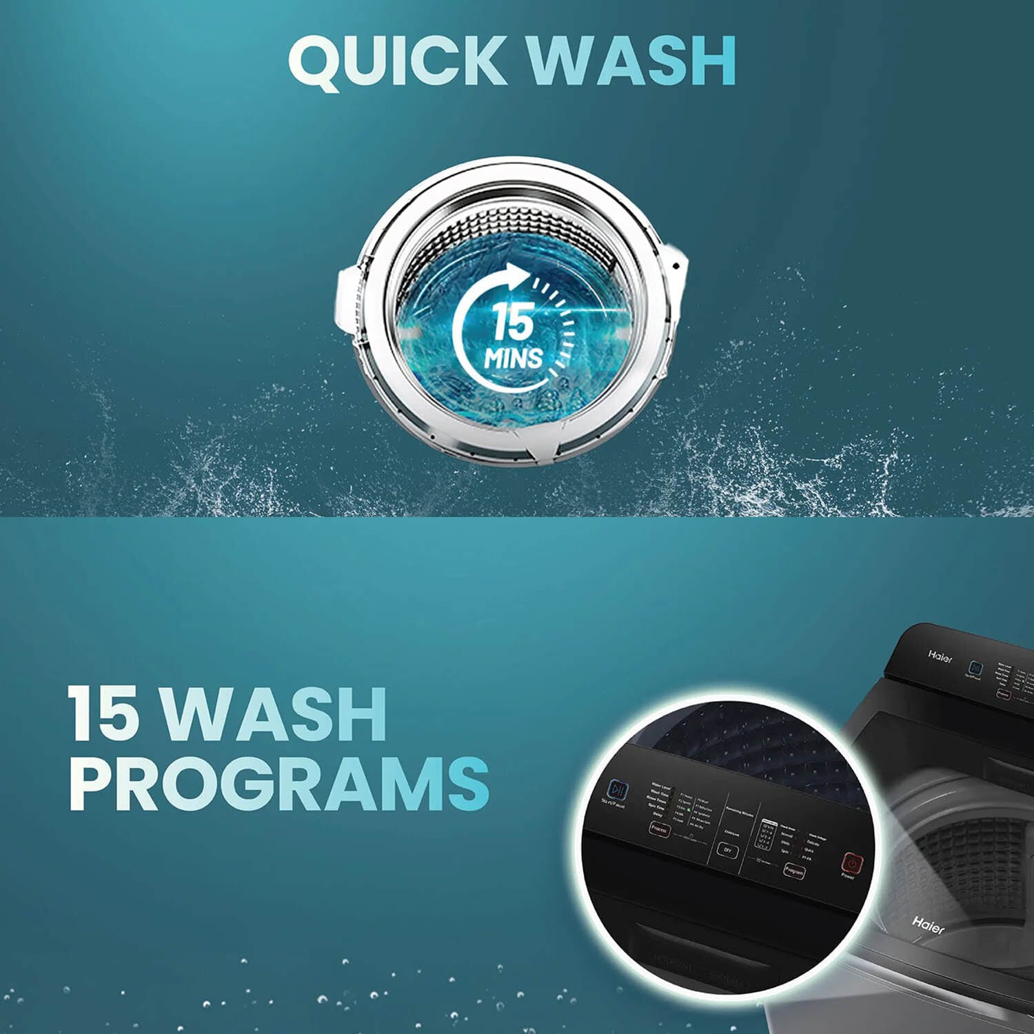 Haier 8 KG Fully Automatic Top Load Machine with Storm Pulsator, 3 Hot Water Modes, 15 Minutes Quick Wash and Built-In Heater, Silver, HWM80-H826S6 Haier 8 KG Fully Automatic Top Load Machine with Storm Pulsator, 3 Hot Water Modes, 15 Minutes Quick Wash and Built-In Heater, Silver, HWM80-H826S6 - Image 9