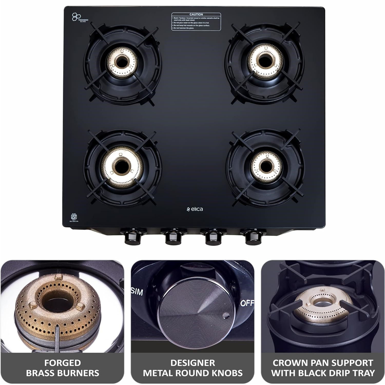 Elica Free-standing Cooktop Crest 460J Nero Elica Free-standing Cooktop Crest 460J Nero - Image 8