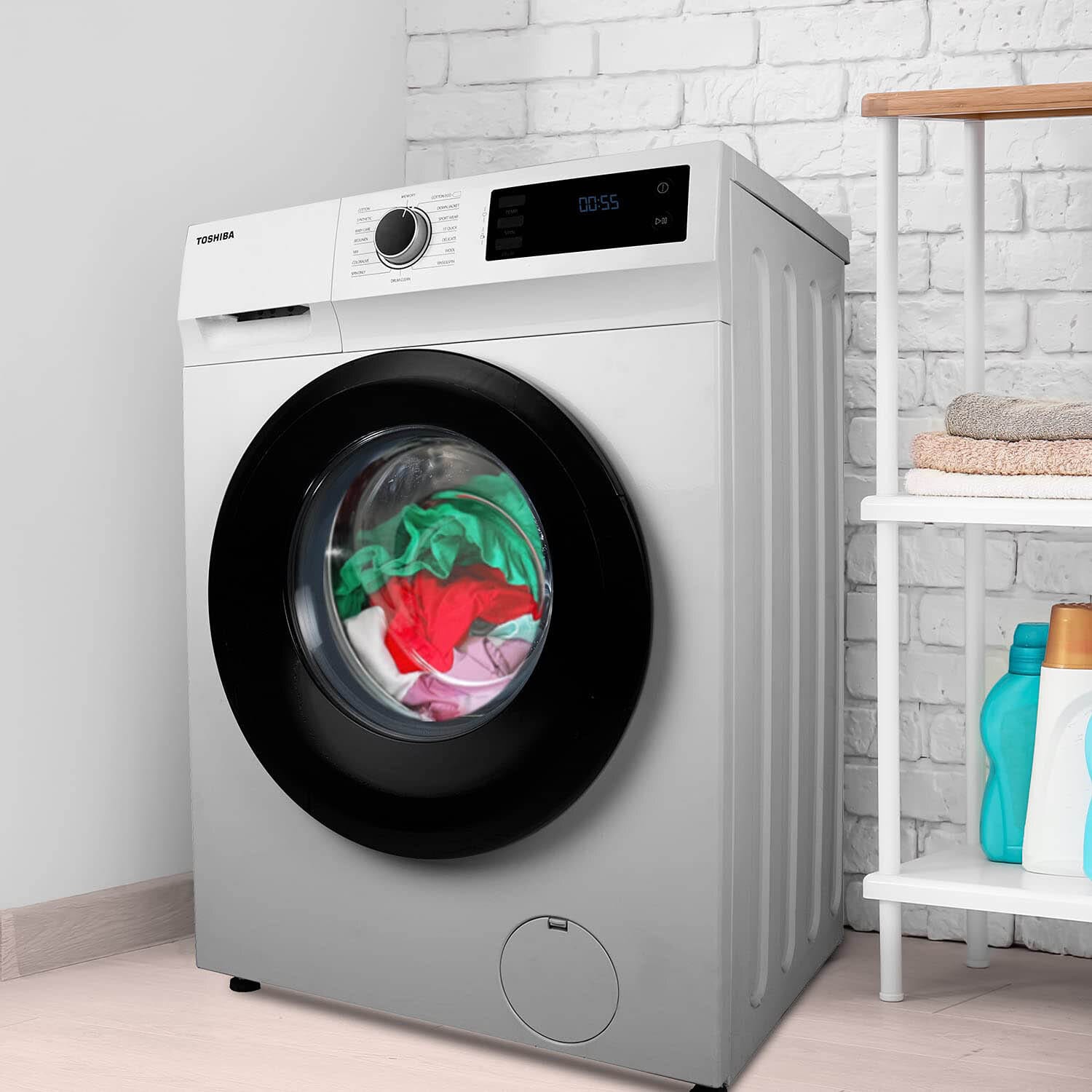 Toshiba 8KG Fully Automatic Inverter Front Load Machine with In-built Heater, White, TW-BJ90S2 - Image 8