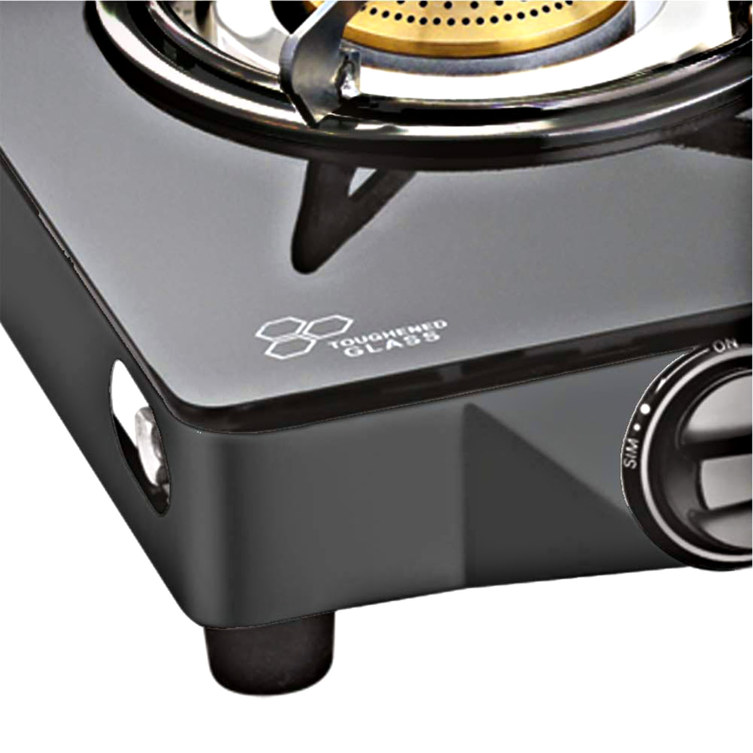 Sunflame Cooktop with 6MM Toughened Glass, Brass Burners and Black Powder Coated Galvanized Steel, LPG Stove GT Crown, Black-2 Brass Burner - Image 4