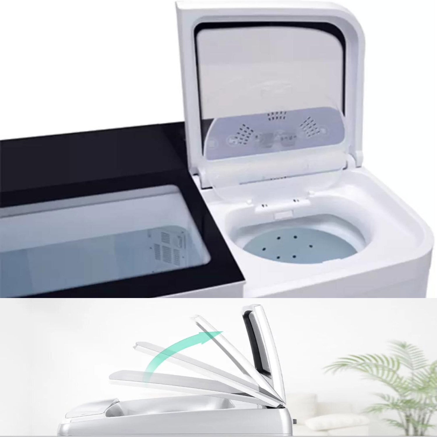 Haier 8.5 KG Semi Automatic Machine with Soft fall Close Door and Vortex Pulsator, Black, HTW85-178BK - Image 3