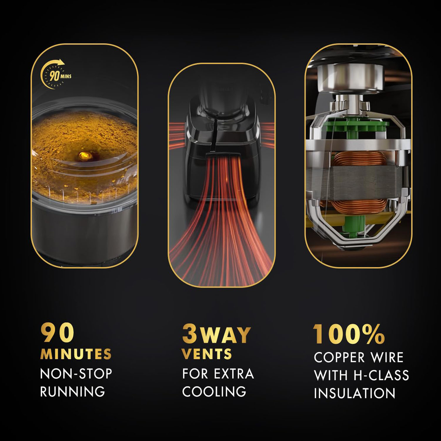 Sujata 1000 Watt, 3 Jars Mixer Grinder with Pulse Action, Unbreakable Handle & Coconut Milk Extractor, MG-02 - Image 4