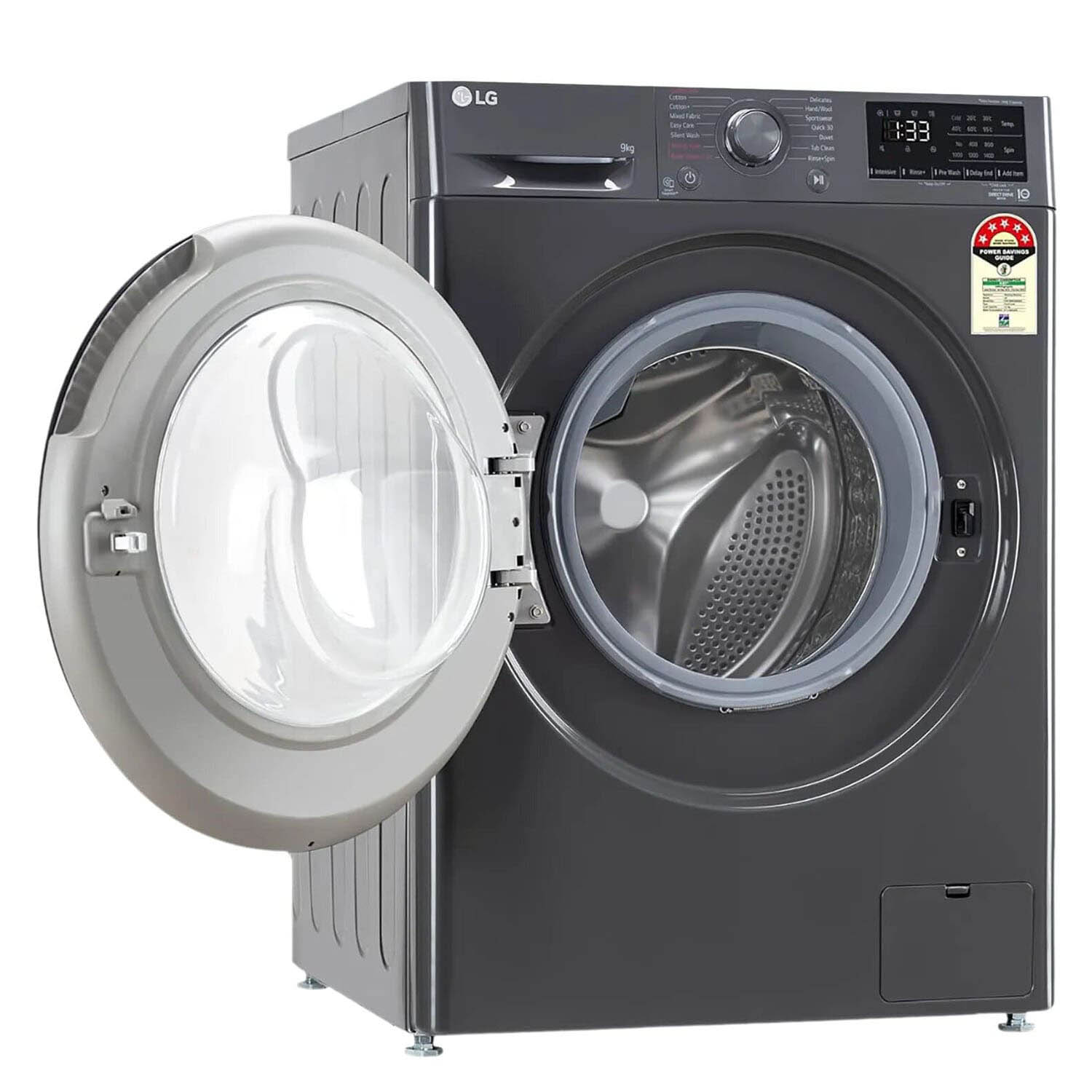 LG 9 KG 1400 RPM Fully Automatic Front Load Machine with AI Direct Drive Motor, Steam, Smart Diagnostics, Middle Black, FHV1409Z4M - Image 7