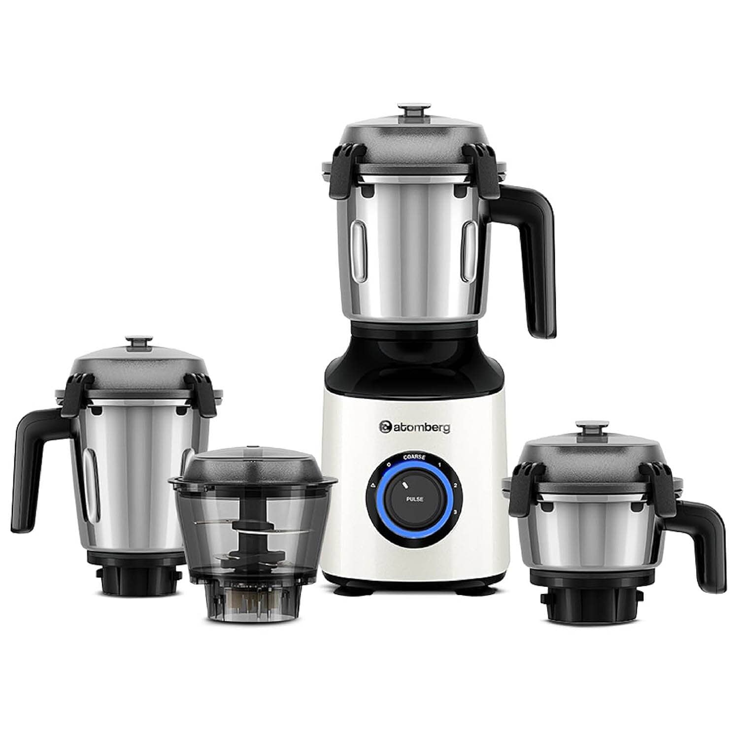 Atomberg Mixer Grinder with Coarse Mode getting Silbatta like texture, ZENOVA-White - Image 1