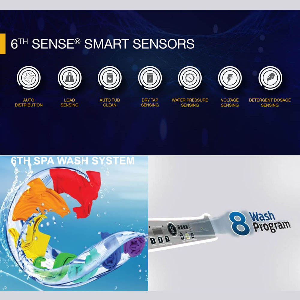 Whirlpool 6.5 KG Fully Automatic Washing Machine with 6th Sense Technology and Hard Water Wash, Grey, WHITEMAGIC CLASSIC-WM CLASSIC 6.5 GENX - Image 7