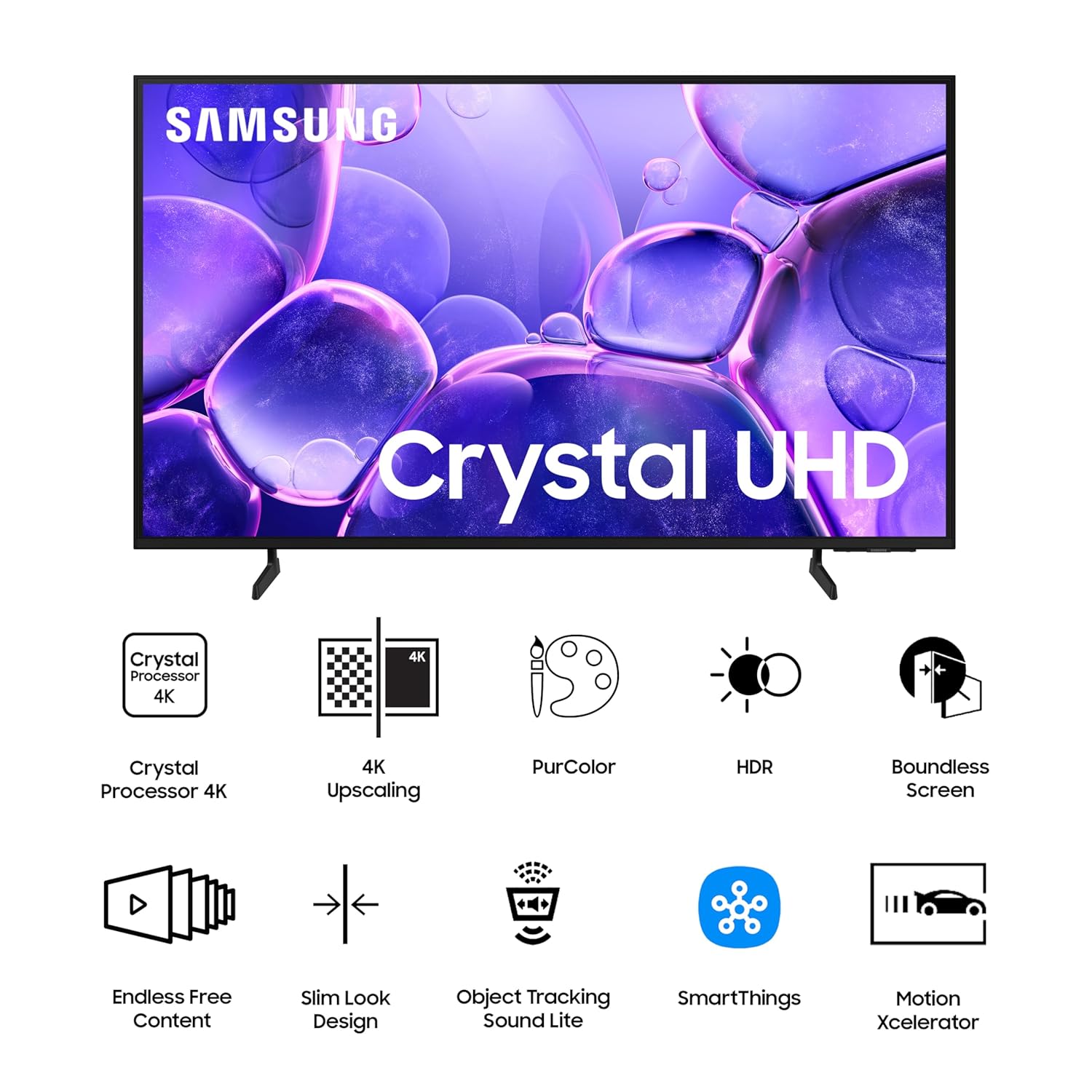 Samsung 4K Ultra HD LED TV with Crystal Processor, Eco Sensors, Metal Stream Design and Motion Xcelerator, Black, U8100-UA55U8100FULXL - Image 2