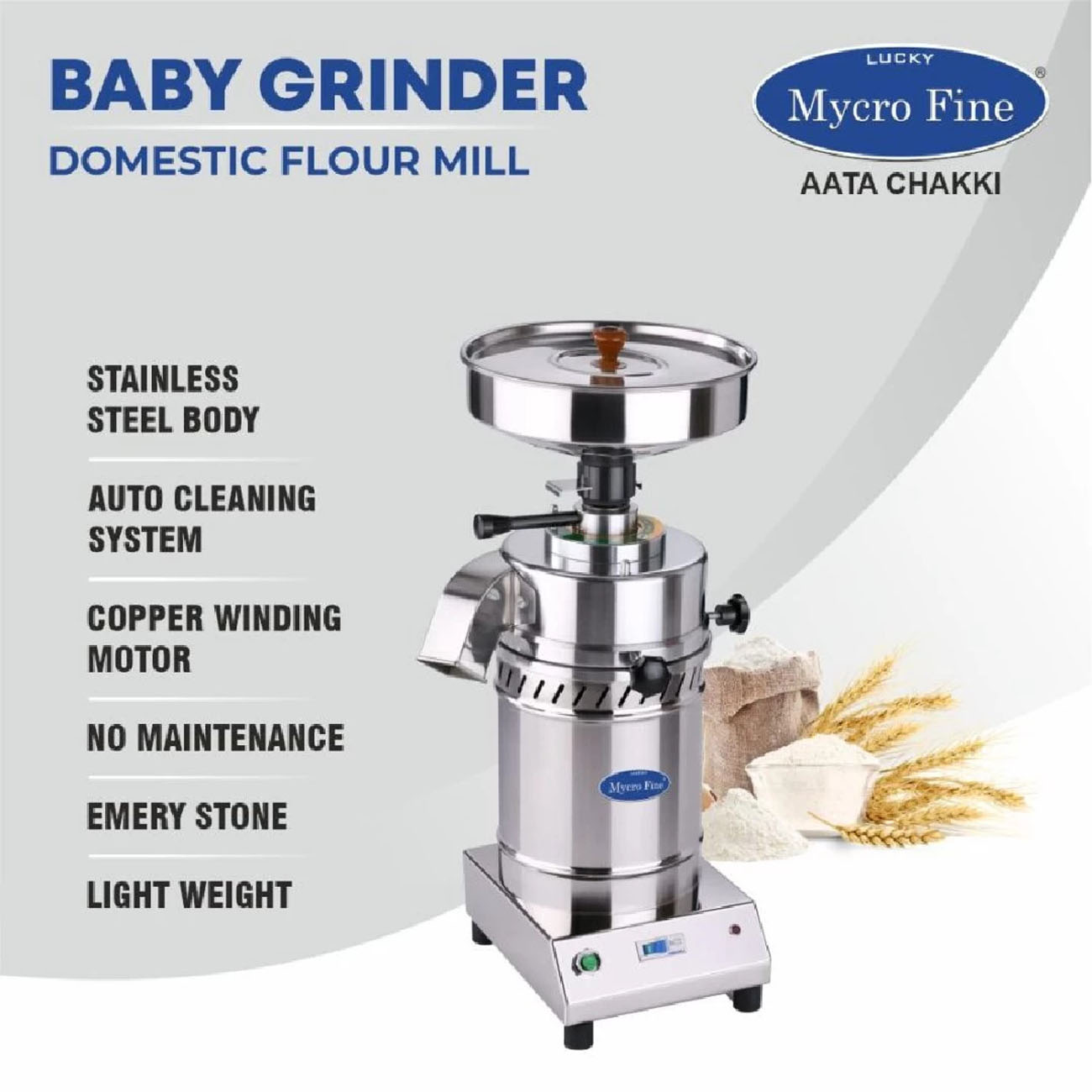 Mycrofine Domestic Flour Mill Atta chakki GRINDER1HP - Image 5