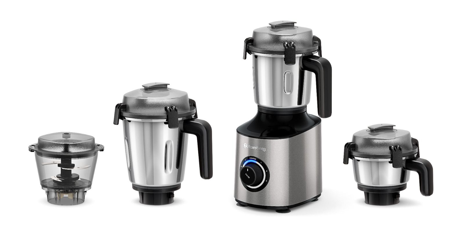 Atomberg Mixer Grinder with Coarse Mode getting Silbatta like texture, ZENOVA-Silver Grey - Image 2