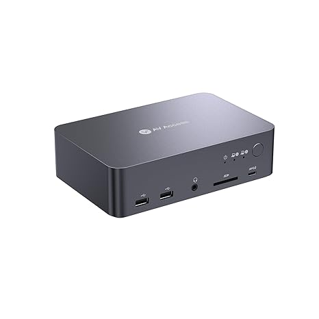 iDock C20 USB-C KVM Docking Station, 12-in-1 Dock with Dual 4K 60Hz Display Support, 60W Charging, 6 USB Ports, 1G Ethernet - Image 1