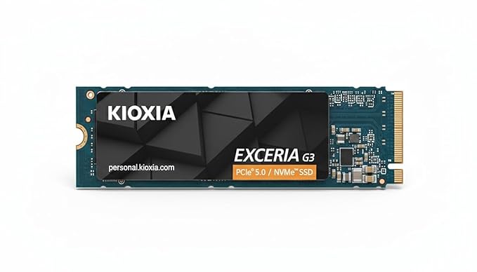 KIOXIA EXCERIA G3 1TB NVMe SSD, up to 10000MB/s R, 5Y Warranty, PCIe Gen5 NVMe M.2 (2280) | Internal Solid State Drive (SSD) | Best for AI Computing and Gaming - Image 1