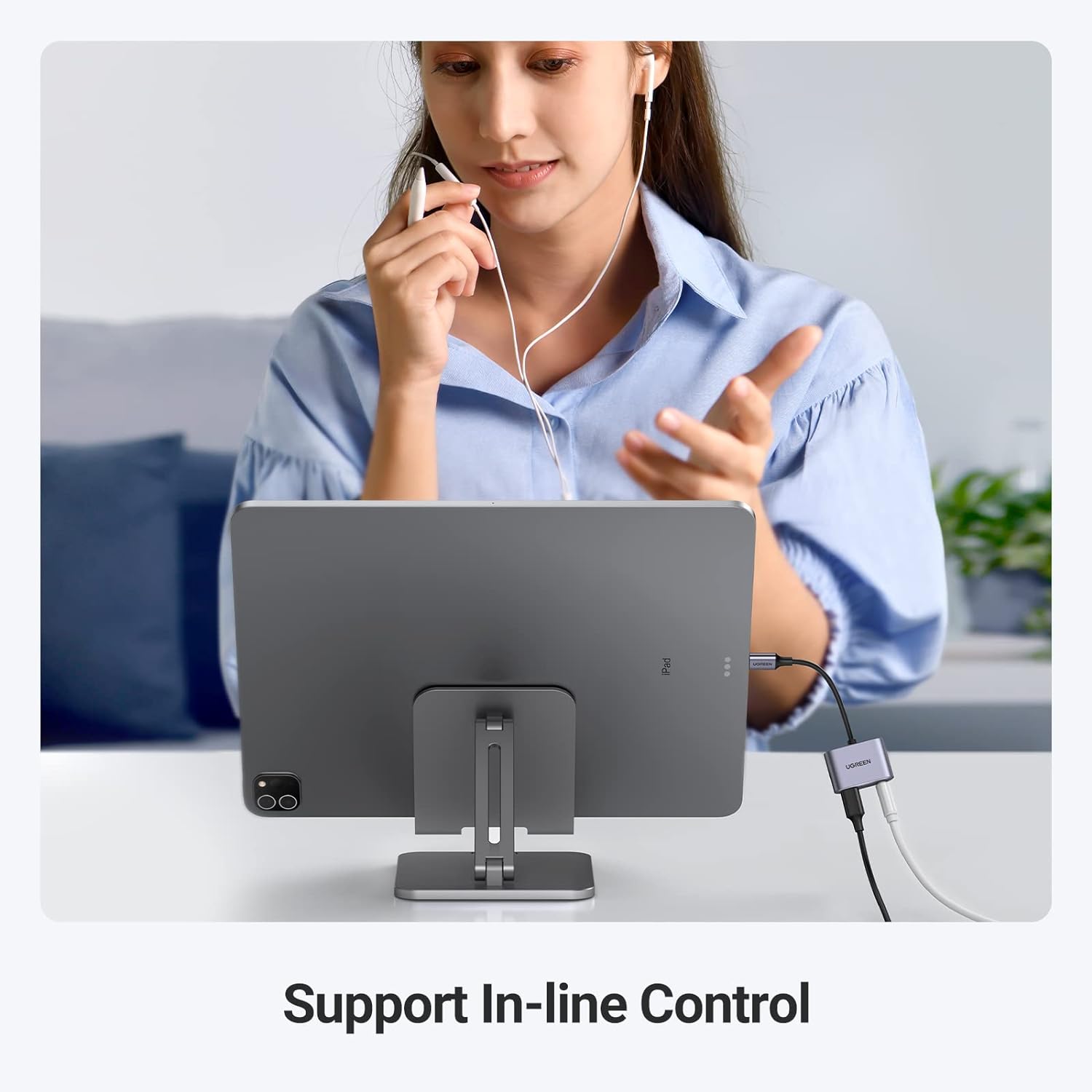 UGREEN USB C to 3.5mm Headphone and Charger Adapter 2 in 1 Type C to Aux Audio Jack with PD 3.0 60W Fast Charging Dongle Compatible with S25 Ultra iPad Pro Switch 2 (60164) - Image 5