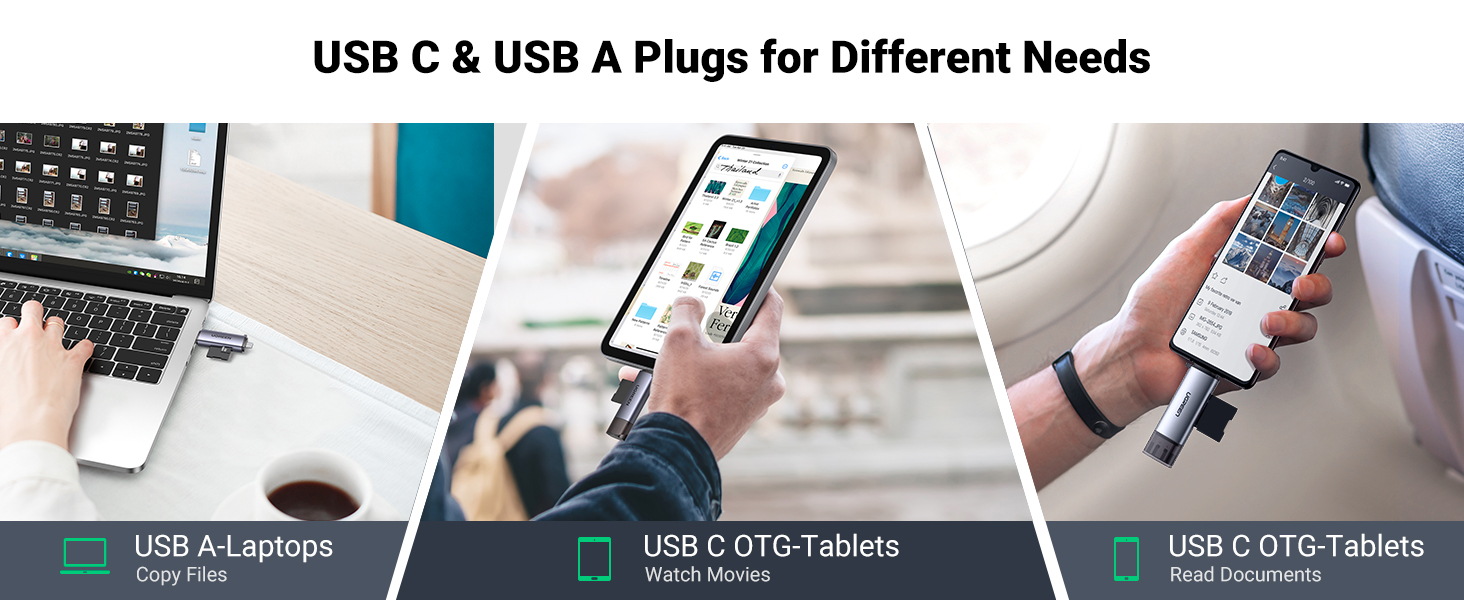 UGREEN 50706 SD Card Reader, USB Type C USB 3.0 OTG Memory Card Adapter With Portable 2 Slots for TF, SD, Micro SD, SDXC, SDHC, MMC, RS-MMC, Micro SDXC, Micro SDHC, UHS-I for Mac, Windows, Linux, PC, Laptop etc. (50706) - Image 13