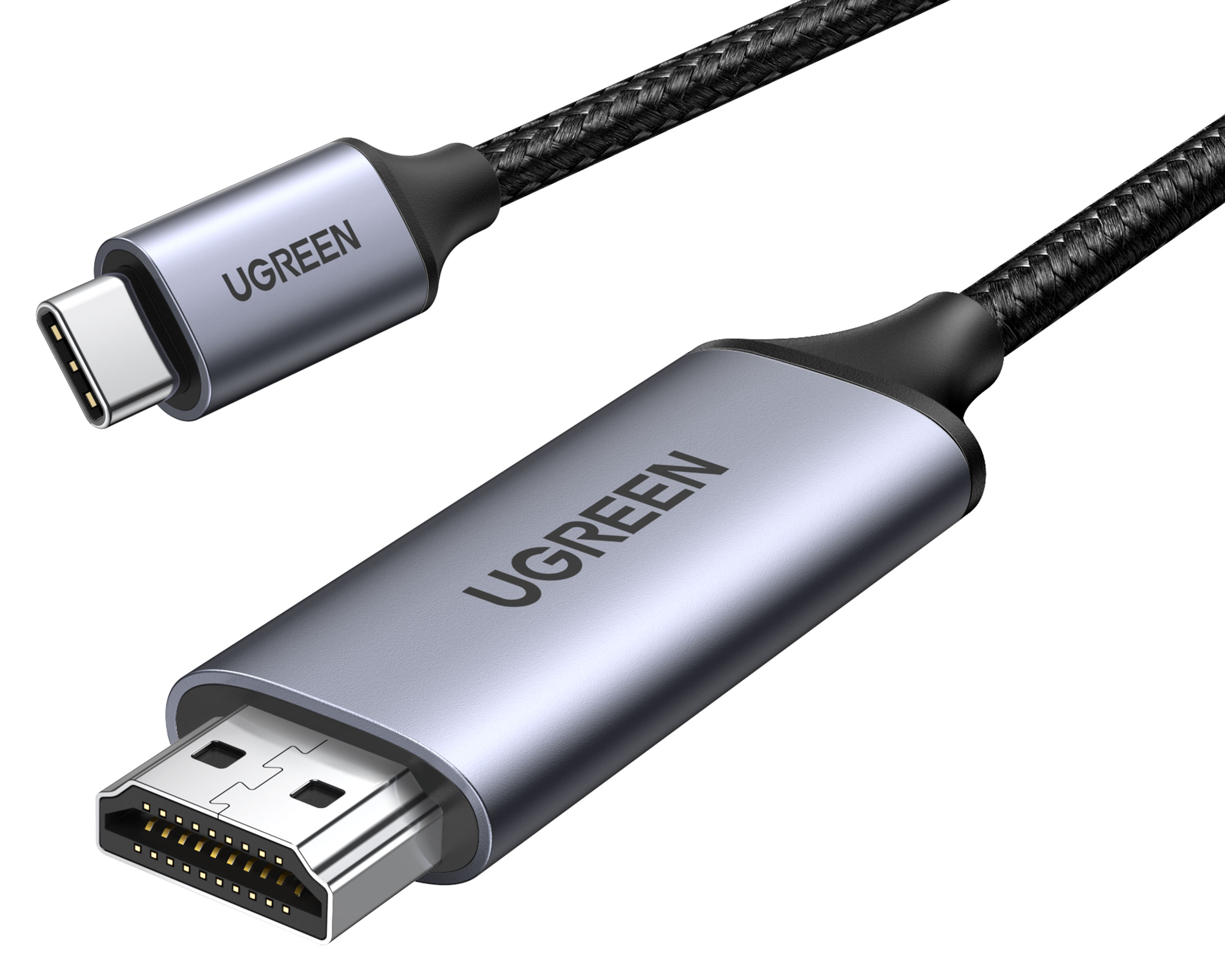 UGREEN 1.5M USB Type C Male to HDMI Male Cable, Aluminum Shell/Double Nylon Braided/Thunderbolt 3/4K@60Hz Support (50570) - Image 1