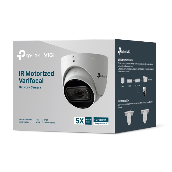 VIGI InSight S445ZI 4MP IR Electric Valifocal Turret Network Camera, PoE Support, Ultra HD CCTV Camera with 5x Optical Zoom, Two-Way Audio - Image 4