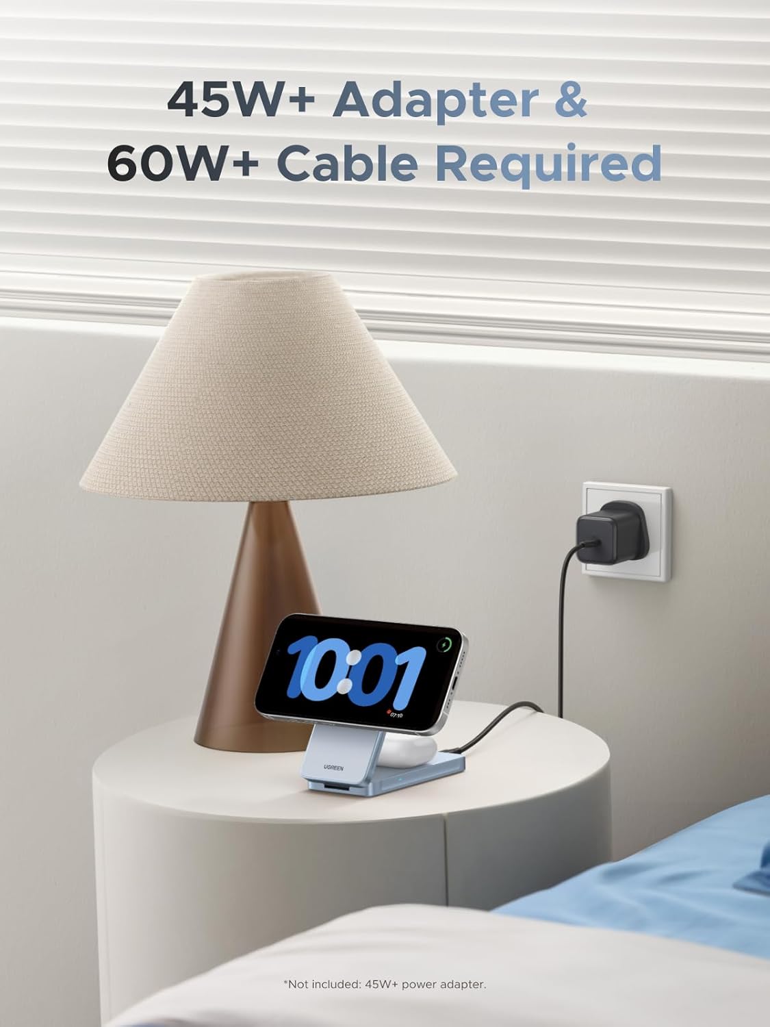 UGREEN Qi2 25W Magflow Foldable 2-in-1 Wireless Charger, Magsafe Fast Charging Pad for iPhone 17/16/15/14/13/12, AirPods, Compact Travel Stand with USB C Cable (55963) UGREEN Qi2 25W Magflow Foldable 2-in-1 Wireless Charger, Magsafe Fast Charging Pad for iPhone 17/16/15/14/13/12, AirPods, Compact Travel Stand with USB C Cable (55963) - Image 9