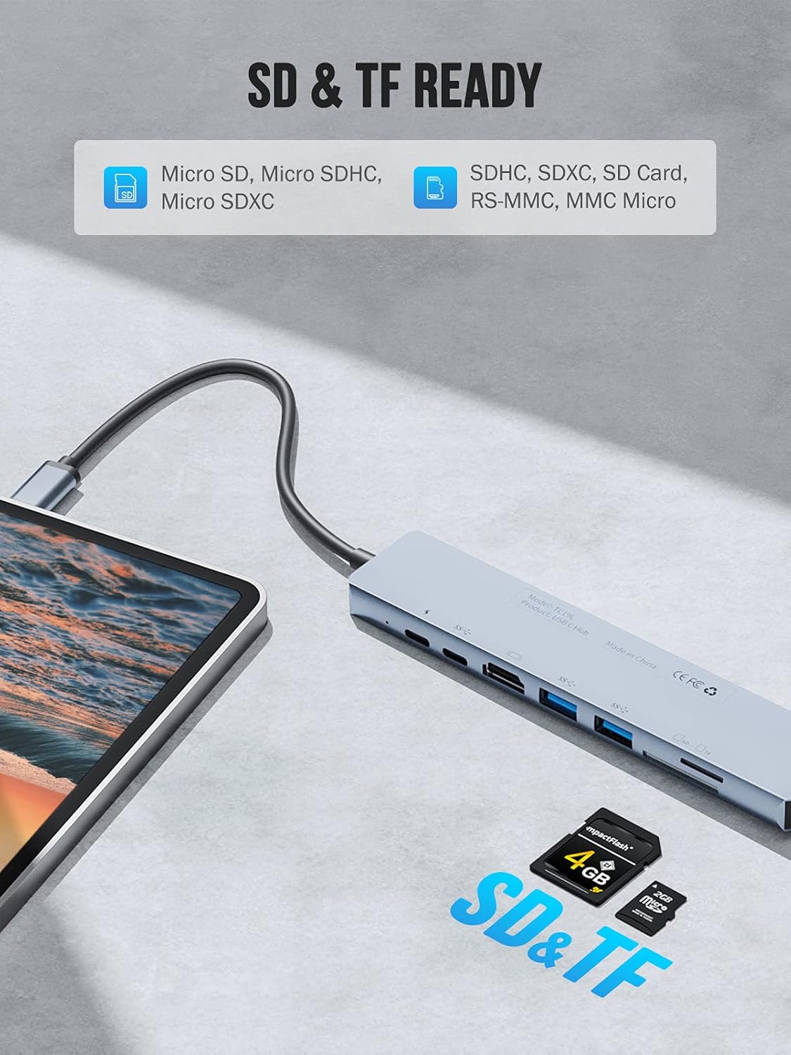 Lemorele 8 in 1 USB C Hub Multiport Adapter, Docking Station with 4K HDMI, RJ45 Ethernet, USB Ports, 100W PD, SD/TF Card Reader for MacBook Pro/Air M1 - Image 7
