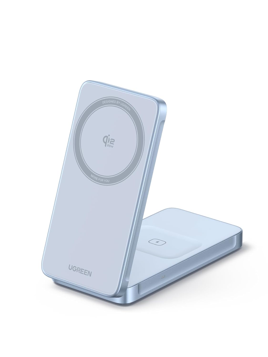 UGREEN Qi2 25W Magflow Foldable 2-in-1 Wireless Charger, Magsafe Fast Charging Pad for iPhone 17/16/15/14/13/12, AirPods, Compact Travel Stand with USB C Cable (55963) UGREEN Qi2 25W Magflow Foldable 2-in-1 Wireless Charger, Magsafe Fast Charging Pad for iPhone 17/16/15/14/13/12, AirPods, Compact Travel Stand with USB C Cable (55963) - Image 1