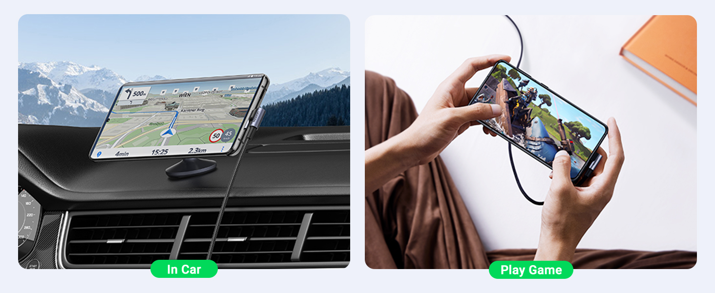 UGREEN 3FT/1M USB C to USB C Angled 2.0 M/M 100W Cable Fast Charging 5A Type C PD Nylon Braided Cord Compatible for MacBook Pro Air iPad Pro 2020 Chromebook Galaxy S21 S20 Note 20 Dell XPS Pixel (70643) - Image 7