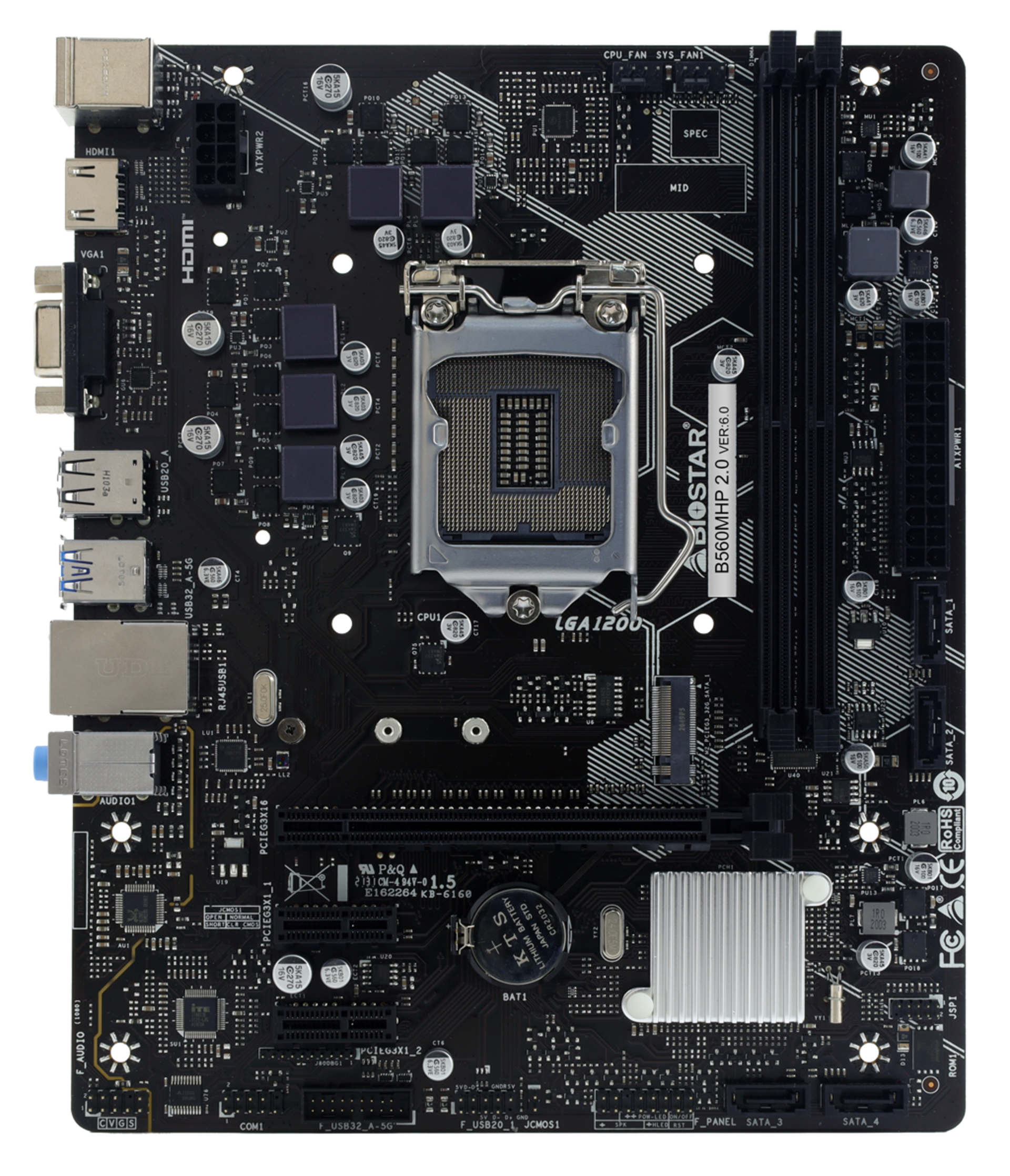 BIOSTAR B560MHP 2.0 Micro ATX Motherboard with LGA 1200 Intel B560 Chipset-B0B76BDJKV - Image 2