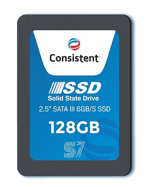 Consistent SSD 128GB 2.5 Inch SATA Internal SSD - Read: 550MB/s & Write: 500MB/s - Solid-State Drive 5 Year Warranty - Image 1