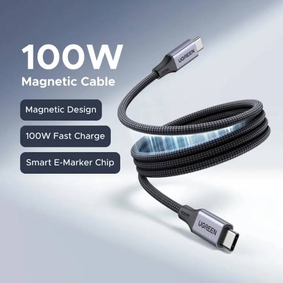 UGREEN 1Meter 100W Magnetic USB-C to USB-C PD Fast Charging Cable (55517) - Image 5