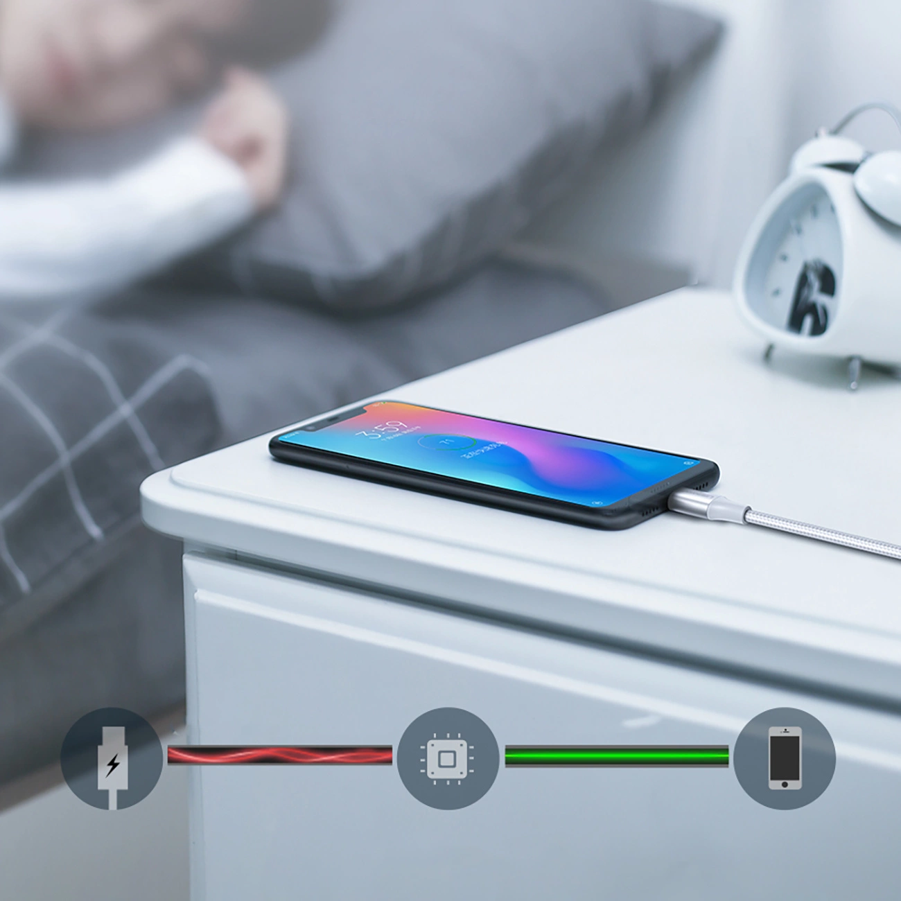 USB cable Ugreen USB-A - USB-C 2 m White (60133) - Image 9