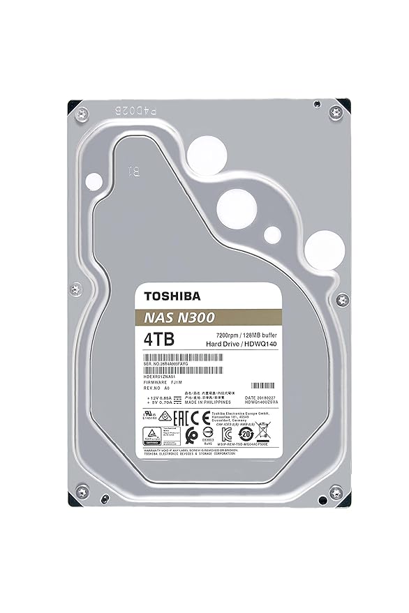 Toshiba America Electronic Components N300 4TB NAS 3.5" Internal Hard Drive- SATA 6 Gb/s 7200 RPM 128MB (HDWQ140XZSTA 4000 3.5 Internal Bare/OEM Drive - Image 5