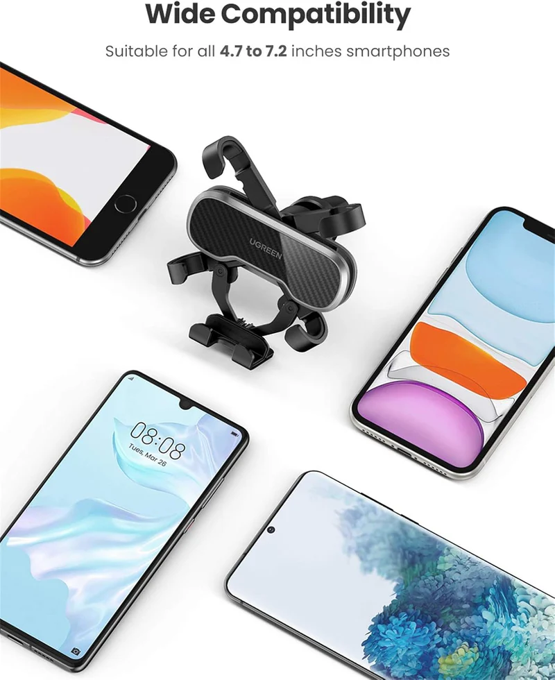 UGREEN Gravity Drive Air Vent Car Mount Phone Holder (80539) - Image 2