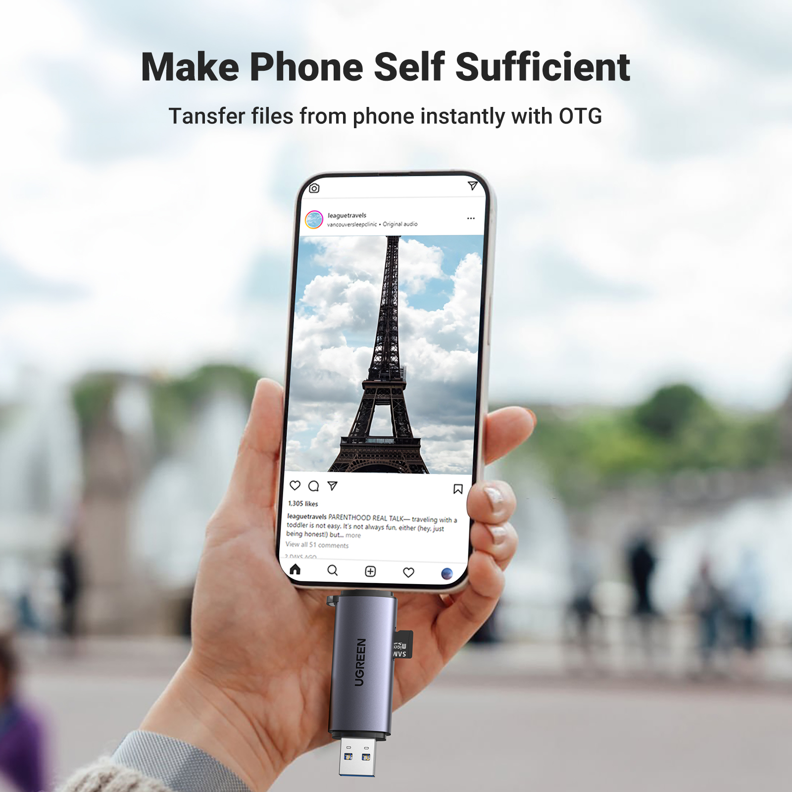 UGREEN 50706 SD Card Reader, USB Type C USB 3.0 OTG Memory Card Adapter With Portable 2 Slots for TF, SD, Micro SD, SDXC, SDHC, MMC, RS-MMC, Micro SDXC, Micro SDHC, UHS-I for Mac, Windows, Linux, PC, Laptop etc. (50706) - Image 10