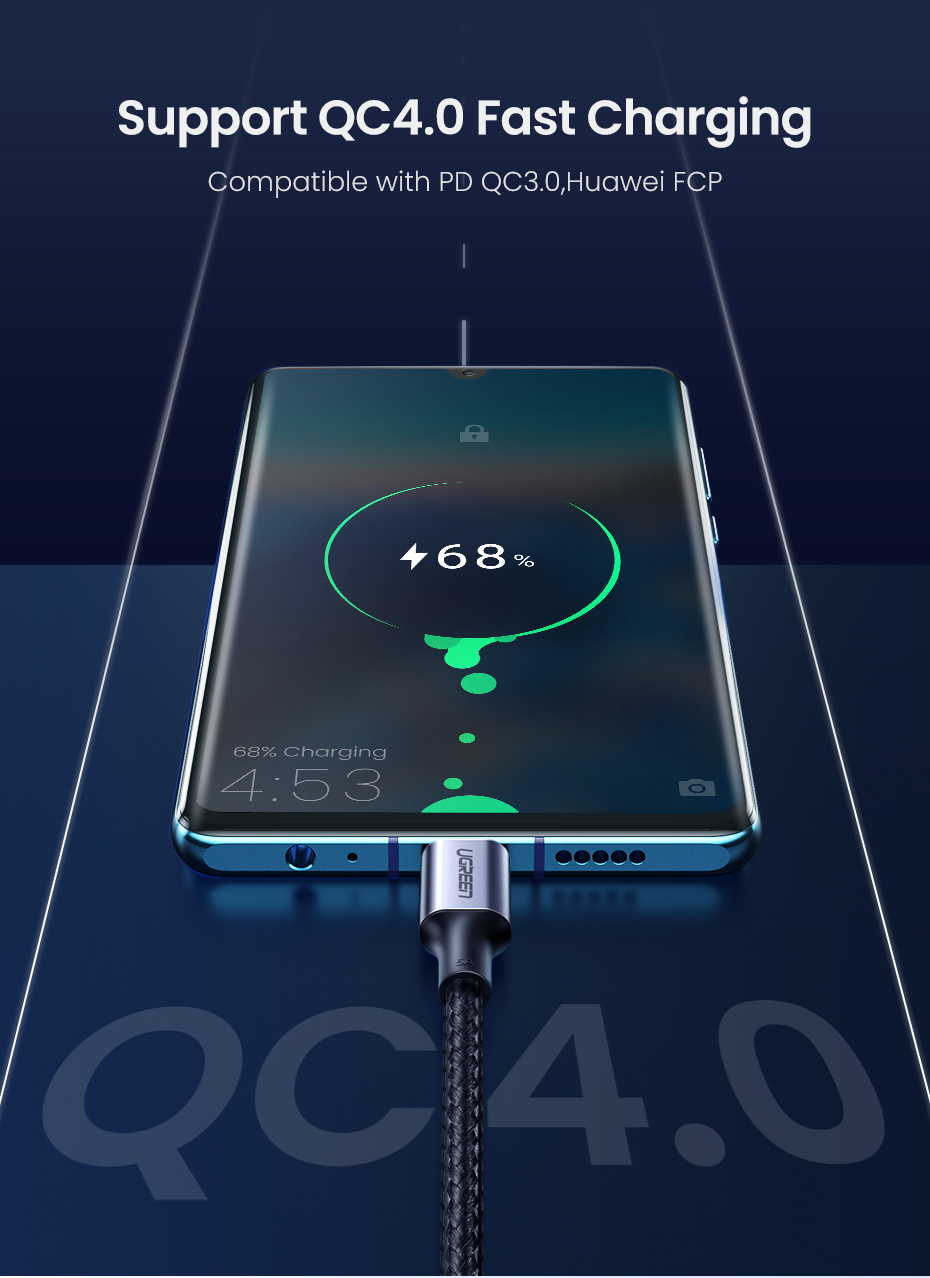 UGREEN 3M USB C to USB C Cable 100W Fast Charge USB C 2.0 5A PD Nylon Braided Compatible for MacBook Pro 2021 iPad Pro Samsung Galaxy S21 S20 Note 20 Dell XPS Pixel (90120) - Image 11