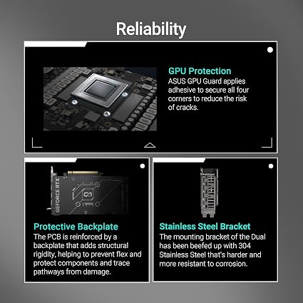 ASUS Dual NVIDIA GeForce RTX 5060 Ti 8GB GDDR7 OC Edition - Graphics Card (PCIe 5.0, DLSS 4, HDMI 2.1b, DisplayPort 2.1b, 2.5-Slot, Axial Fans, 0dB Technology, Dual BIOS) ASUS Dual NVIDIA GeForce RTX 5060 Ti 8GB GDDR7 OC Edition - Graphics Card (PCIe 5.0, DLSS 4, HDMI 2.1b, DisplayPort 2.1b, 2.5-Slot, Axial Fans, 0dB Technology, Dual BIOS) - Image 4