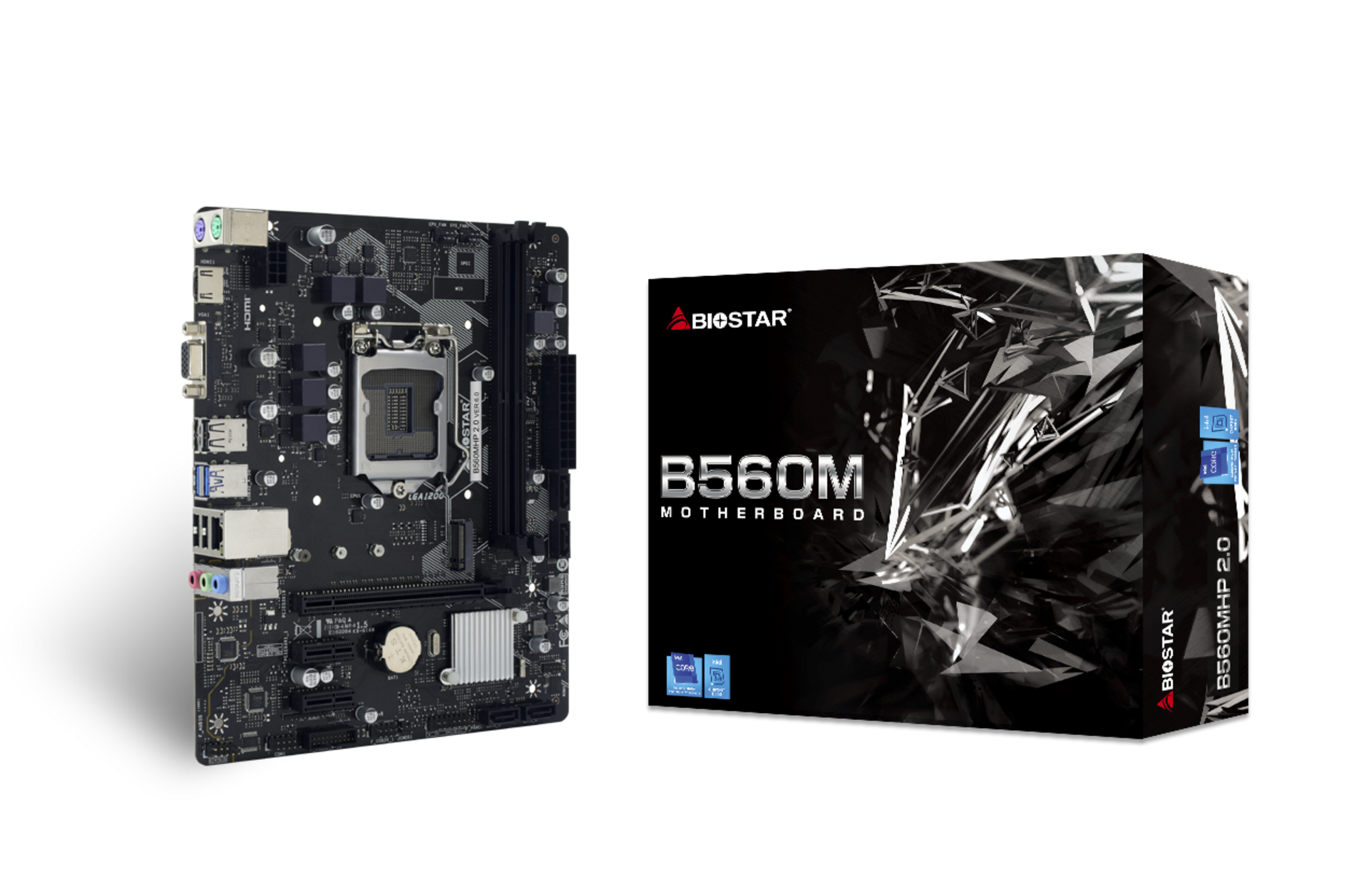 BIOSTAR B560MHP 2.0 Micro ATX Motherboard with LGA 1200 Intel B560 Chipset-B0B76BDJKV - Image 1