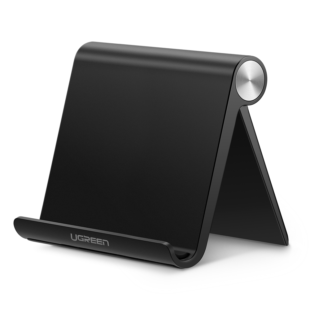UGREEN Tablet Stand Adjustable Portable Desktop Holder Compatible with iPad Pro Air Mini, iPhone 16 Pro Max, and More 4.7''-11'' Devices, Black (50748) - Image 1