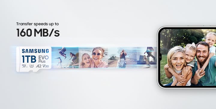 SAMSUNG EVO Plus w/SD Adaptor 1TB Micro SDXC, Up-to 160MB/s, Expanded Storage for Gaming Devices, Android Tablets and Smart Phones, Memory Card, MB-MC1T0SA/IN - Image 3