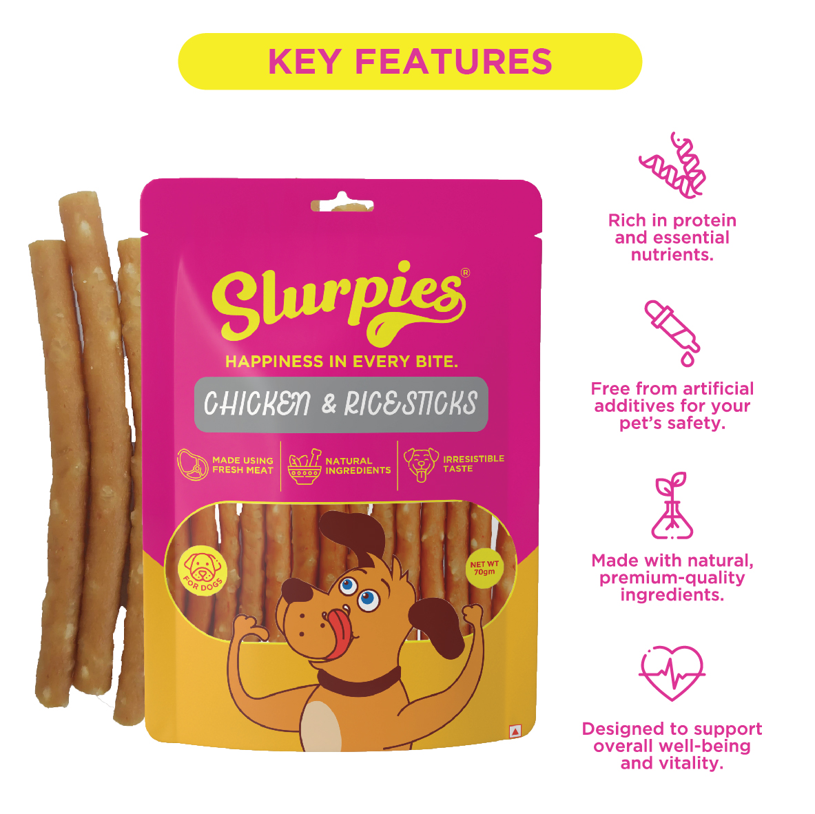 Slurpies Chicken & Rice Sticks - Image 4