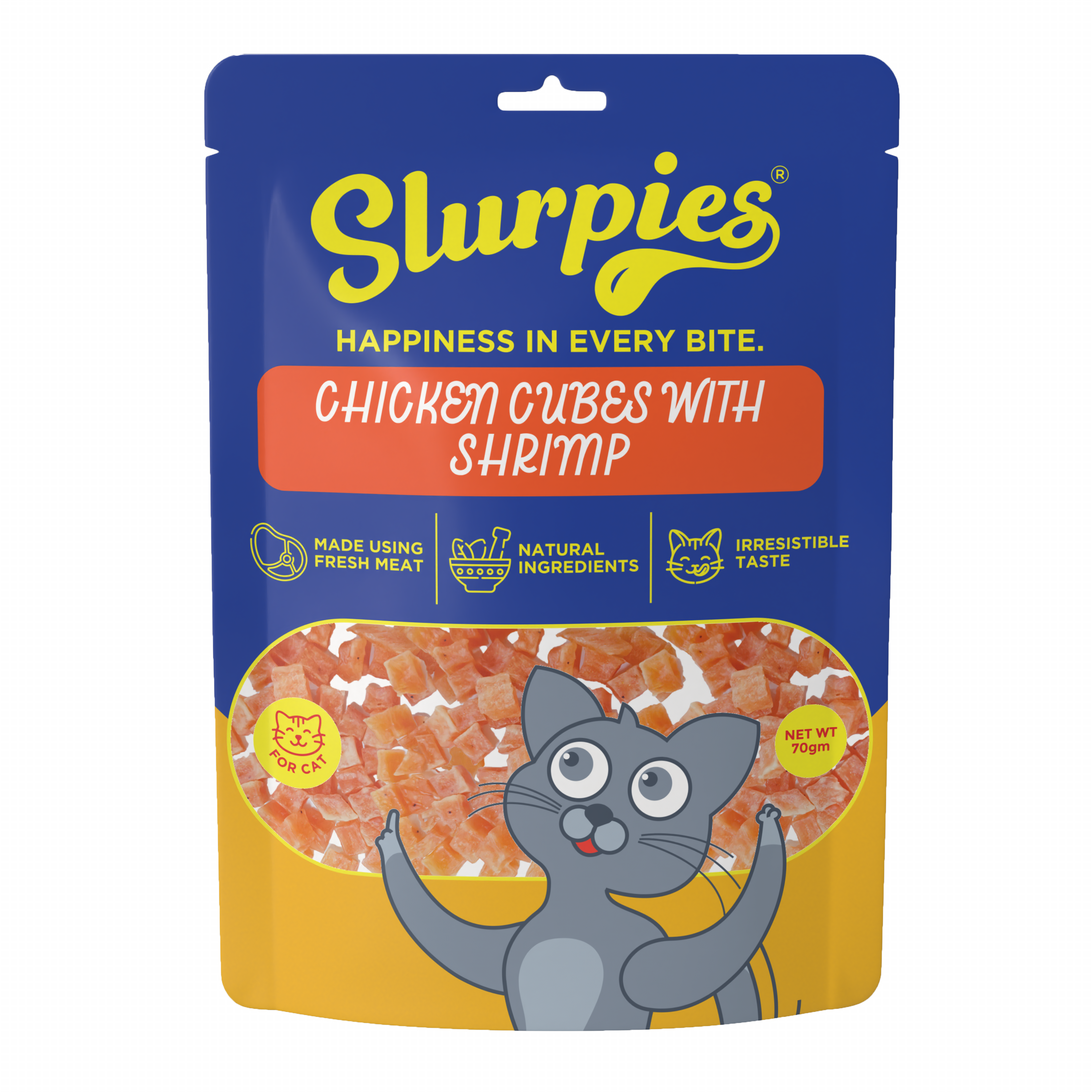 Slurpies Chicken Cubes With Shrimp (For Cats) - Image 1