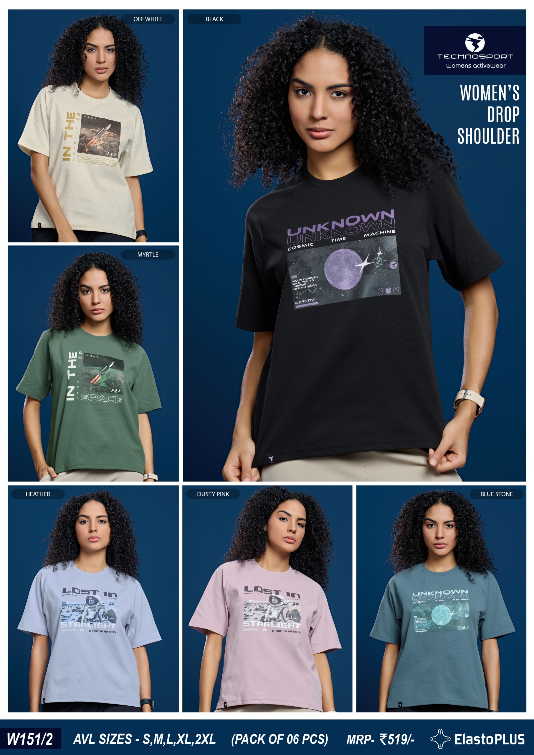 W151/2 ASSORTED WOMENS TECHNOSPORT CREW NECK M - Image 1
