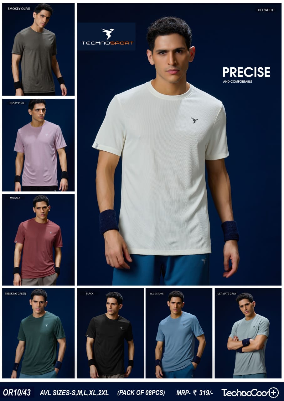 OR10 ASSORTED MENS TECHNOSPORT CREW NECK (L) - Image 1