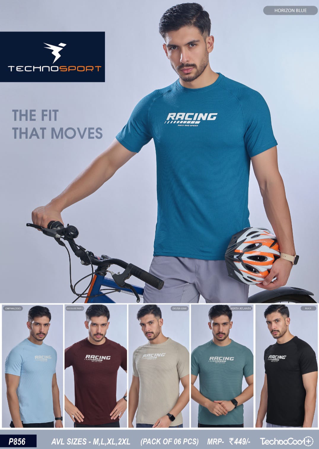 P856 ASSORTED MENS TECHNOSPORT CREW NECK 2XL - Image 1