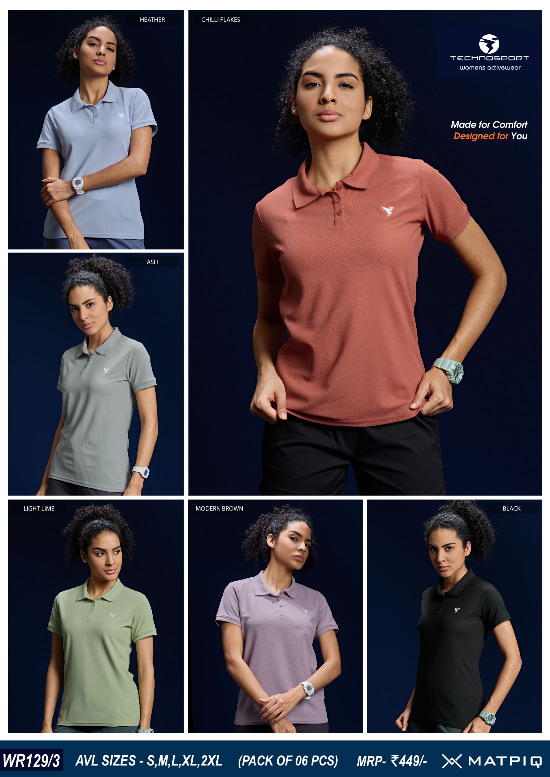 WR129 ASSORTED WOMENS TECHNOSPORT COLLAR (2XL) - Image 1
