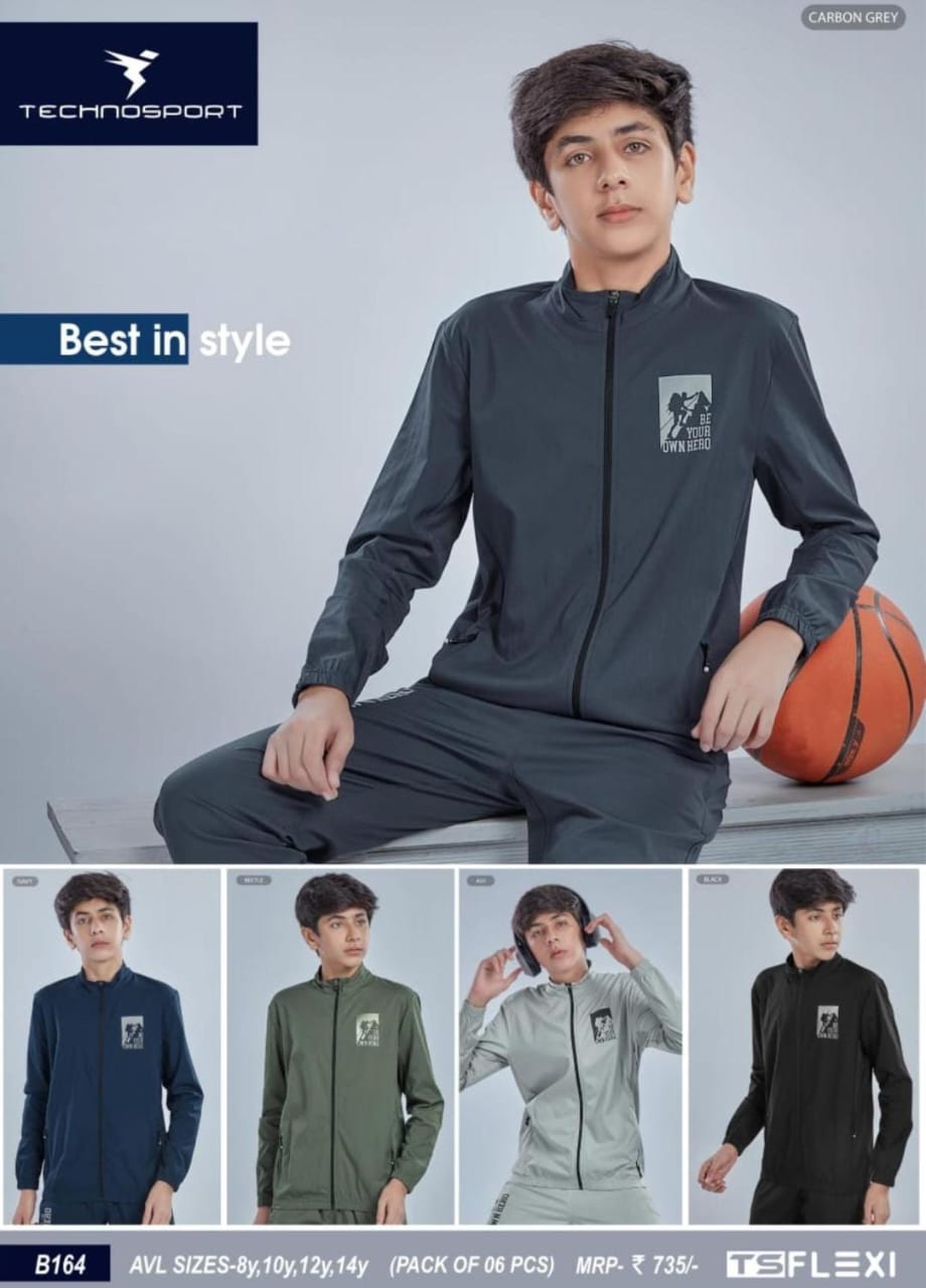 B164 ASSORTED BOYS TECHNOSPORT JACKET (HI-NECK) F/S (10Y) - Image 1