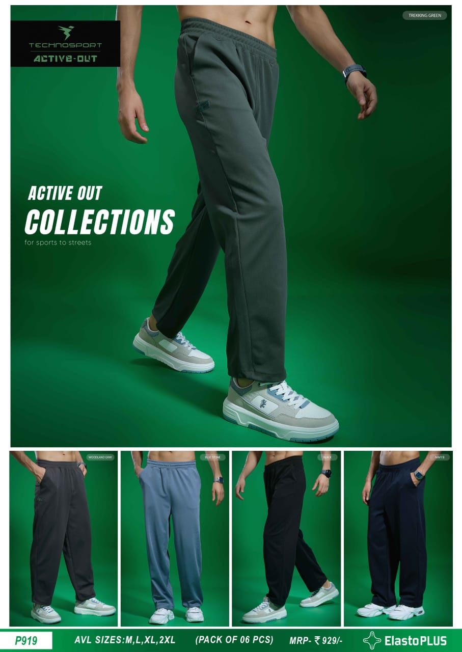 P919 ASSORTED MENS TECHNOSPORT TRACK PANT L - Image 1
